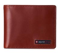 alpine swiss Men’s Spencer RFID Leather Wallet - Bifold with Flip ID, Divided Bill Section & Gift Box Glossy Nappa Tan