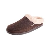 alpine swiss Paul Mens Memory Foam Fleece Clog Slippers House Shoes Brown US 9-10