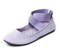 alpine swiss Peony Womens Ballet Flats Elastic Ankle Strap Shoes Lilac 9 M US