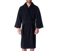 alpine swiss Pure Cotton Mens Terry Cloth Bathrobe Super Absorbent Spa Robe BLK XLXXL