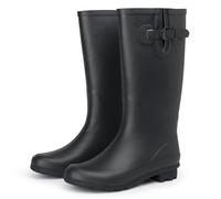 Alpine Swiss Reya womens rainboots, Black Tall, 9 UK