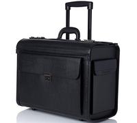 alpine swiss Rolling 17" Laptop Briefcase on Wheels Attache Lawyers Case Legal Size Black