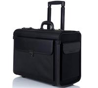 Alpine Swiss Rolling 17" Laptop Briefcase on Wheels Attache Lawyers Case Legal Size Black