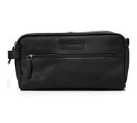 Alpine Swiss Sedona Toiletry Bag Genuine Leather Shaving Kit Dopp Kit Travel Case Black