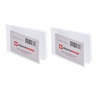 alpine swiss Set of 2 Wallet Inserts 6 Pages Credit Card Holder Picture Windows