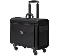 alpine swiss Wheeled Briefcase | Rolling Briefcase Locking Telescopic Handle 4 Replaceable Wheels | Pilot Lawyer Litigator Attache Case | 17” Laptop Compartment | Dual Combo Locks | Organizer Pockets