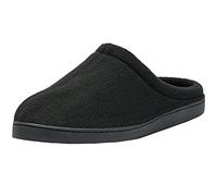 alpine swiss Wide Mens Fleece Clog Slippers | Wide Width Slip-On House Shoes with Memory Foam | Cozy Indoor Comfort BLK 17 W