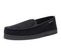 alpine swiss Wide Mens Slippers | Steve Moccasin Slipper | Memory Foam House Shoes | Corduroy Slip-On with Terry Lining | Indoor Outdoor Non-Slip Rubber Sole | Swollen Foot Relief BLK 16 WIDE