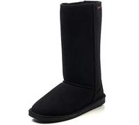 alpine swiss Women’s Mid-Calf Winter Boots 11” Faux Shearling Aussie Style Suede Look Warm Stylish Cold Weather Boots BLK 7