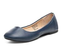 alpine swiss Womens Navy Leather Pierina Ballet Flats 7 M US