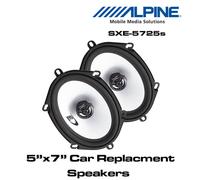 Alpine SXE-5725s - 5"x7" 5x7 2-Way Car Coaxial Speakers 400W Total Power