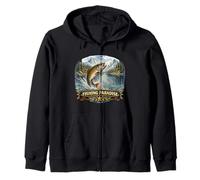 Alpine Trout Leap Wild River Angler Escape Zip Hoodie