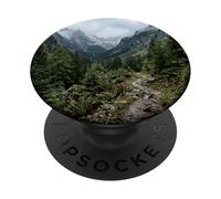 Alpine Valley River Bend Mountain Overlook Scenic PopSockets Adhesive PopGrip