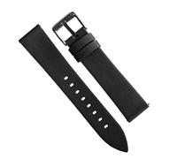 ALPINE Vegan Leatherette Watch Strap - Black Leather Free Watch Band - Quick Release Replacement Watch Strap - Eco-Friendly Bands for Women & Men - Compatible with Regular & Smart watches - 18MM
