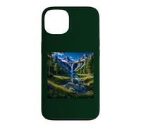 Alpine Waterfall Paradise with Mountain Lake & Wildflowers Case for iPhone 13