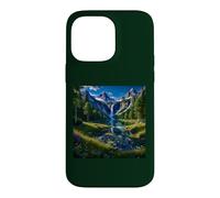 Alpine Waterfall Paradise with Mountain Lake & Wildflowers Case for iPhone 14 Pro Max