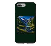Alpine Waterfall Paradise with Mountain Lake & Wildflowers Case for iPhone 7 Plus/8 Plus