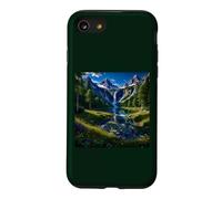 Alpine Waterfall Paradise with Mountain Lake & Wildflowers Case for iPhone SE (2020) / 7/8