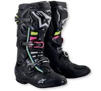 Alpinestars 2010520-1991-11 Tech 10 Supervented Boots 11 Black/Pink/Fluo Yellow