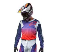 Alpinestars 2024 Racer Hoen Jersey Light Gray Hot Orange Black, Size: XL