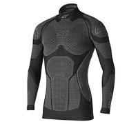 Alpinestars 2025 Ride Tech Top Long Sleeve Winter Base Layer Black Grey MX Quad