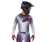 Alpinestars 2025 Supertech Lipan Jersey Gray Orange Fluo, Size: M