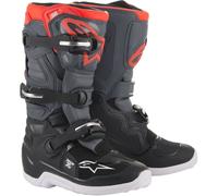 Alpinestars 2025 Tech 7S Youth Motocross Boots Black Dark Grey Red Fluo MX Kids