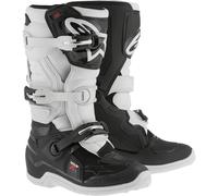 Alpinestars 2025 Tech 7S Youth Motocross Boots Black White MX Kids Junior Quad