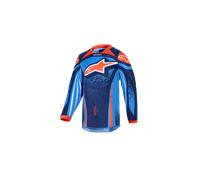 Alpinestars Racer Nomur Kids Motocross Jersey, blue-orange, size 2XS