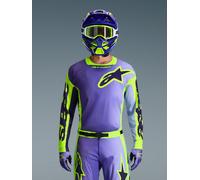 Alpinestars Racer Portl Motocross Jersey, purple-yellow, size S for Men