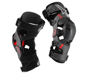 Alpinestars 2026 Supertech RK-10 Plasma Knee Braces Black Red MX Quad Off Road