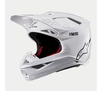 Alpinestars 2026 Supertech SM10 Solid White Glossy Motocross Helmet MX Quad
