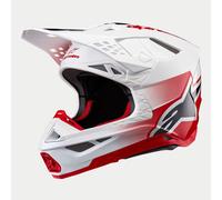 Alpinestars Supertech M10 Motorcycle Helmet ECE - Glossy Red/White 83016233182