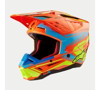 Alpinestars 2026 Supertech SM5 Orange Fluo Cyan Yellow Motocross Helmet MX Quad