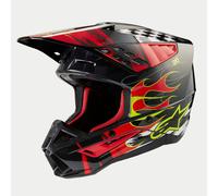 Alpinestars 2026 Supertech SM5 Rash Grey Bright Red Motocross Helmet MX Quad ATV