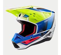 Alpinestars 2026 Supertech SM5 Sail Yellow Blue Silver Motocross Helmet MX Quad