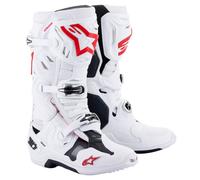 Alpinestars 2026 Tech 10 Supervented Motocross Boots White Bright Red /US 12