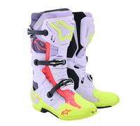 Alpinestars 2026 Tech 10 Supervented MX Boots Purple Yellow Flo Diva Pink