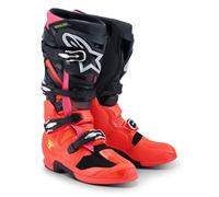 Alpinestars 2026 Tech 7 MX Boots Black Red Flo Pink Flo