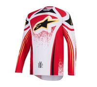 Alpinestars 2026 Techstar Nomur Motocross Jersey Light Grey Red Black MX