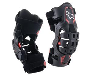 Alpinestars 2026 Youth Bionic 5S Knee Braces Black Red MX Motocross Quad ATV