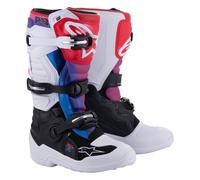 ALPINESTARS 2027 TECH 7S YOUTH BOOTS WHITE BLACK RAINBOW NEW KIDS JUNIOR MX BIKE
