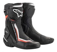 Alpinestars 2221019-1231-44 SMX Plus Non-Vented Boots 9.5 Black/White/Red Flu