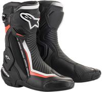 Alpinestars 2221019-1231-45 SMX Plus Non-Vented Boots 10.5 Black/White/Red Fl