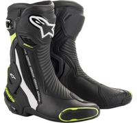 Alpinestars 2221019-125-45 SMX Plus Non-Vented Boots 10.5 Black/White/Yellow