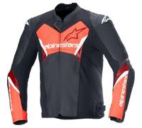 Alpinestars 3103625-1030-48 Faster V3 Airflow Leather Jacket 38 Black/Red Fluo