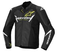 Alpinestars 3103625-125-54 Faster V3 Airflow Leather Jacket 44 Black/White/Ye