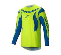 Alpinestars 3760525-557-S: Fluid Haul Jersey Yellow Fluo/Blue Sm