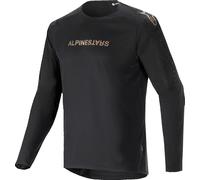 Alpinestars A-Aria Polartec Switch Long Sleeve Bicycle Jersey, black-gold, size L for Men