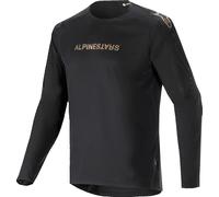 Alpinestars A-Aria Polartec Switch Long Sleeve Bicycle Jersey, black-gold, size M for Men